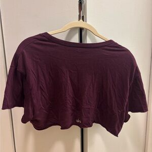 ALO Yoga Dark Maroon Women's Crop Top